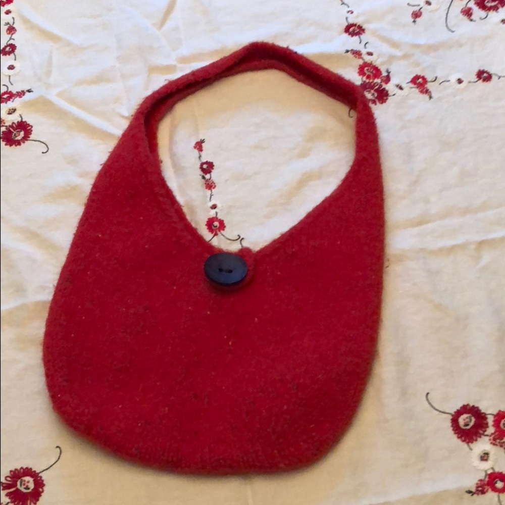Handmade wool purse